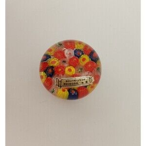 Murano? Art Glass Multi colored Millefiori paperweight 2.4"DX 2"H Ruidoso NM